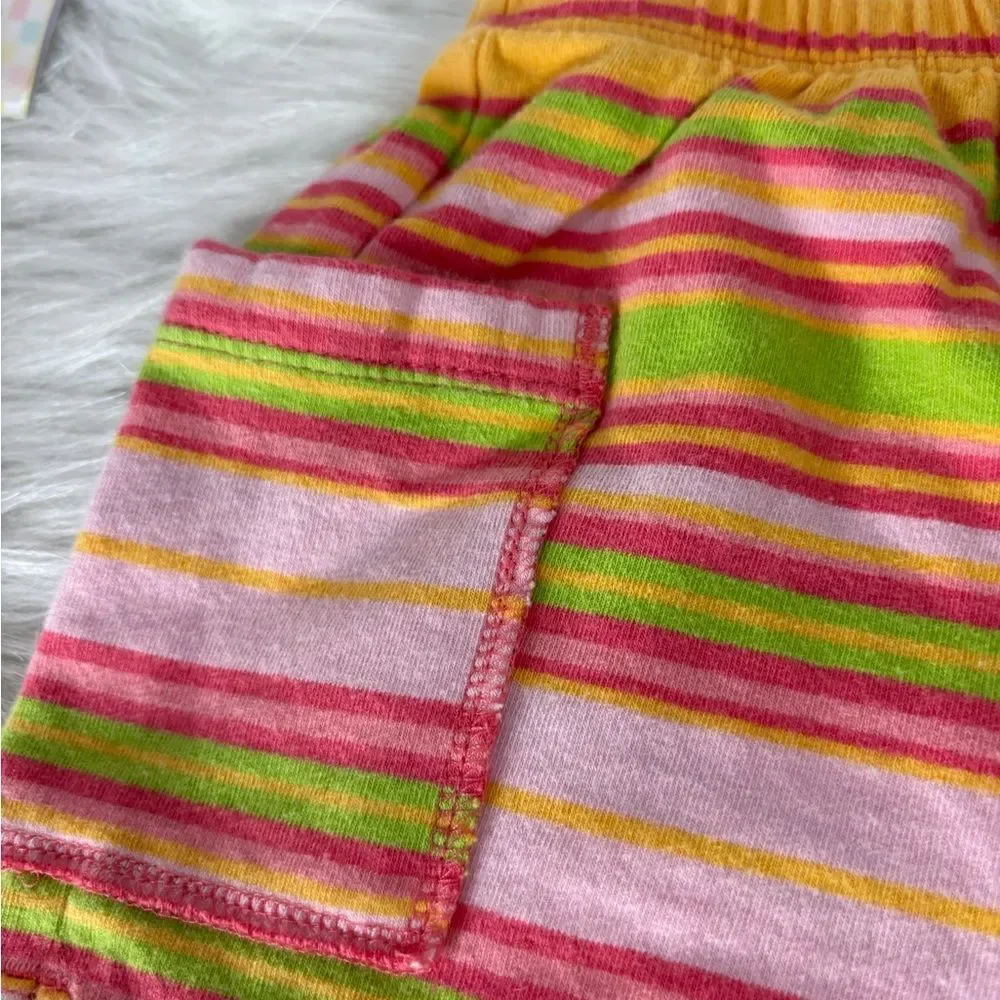Baby Gap Pink Striped Shorts Medium 6 Months